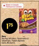 Dare Bear Paws Soft Cookies
