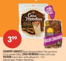 COUNTRY HARVEST Raisin Cinnamon Bread