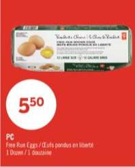PC Free Run Eggs / Œufs pondus en liberté