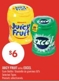 JUICY FRUIT or/ou EXCEL