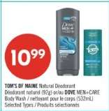 TOM'S OF MAINE NATURAL DEODORANT