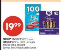 CADBURY FAVOURITES (90's) ou/ou HERSHEY'S (90's - 100's) Fun Treats