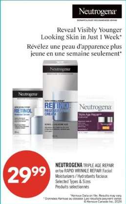 NEUTROGENA TRIPLE AGE REPAIR or/or RAPID WRINKLE REPAIR Facial Moisturizers