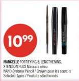 MARCELLE FORTIFYING & LENGTHENING, XTENSION PLUS Mascara ou/ou NANO Eyebrow Pencil