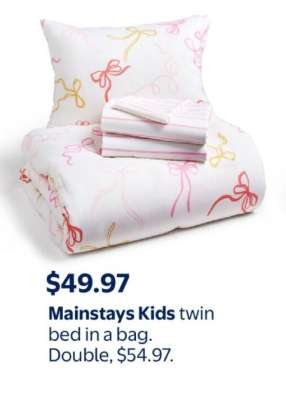 Mainstays Kids twin bed in a bag