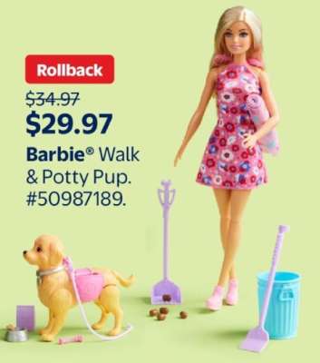Barbie Walk & Potty Pup