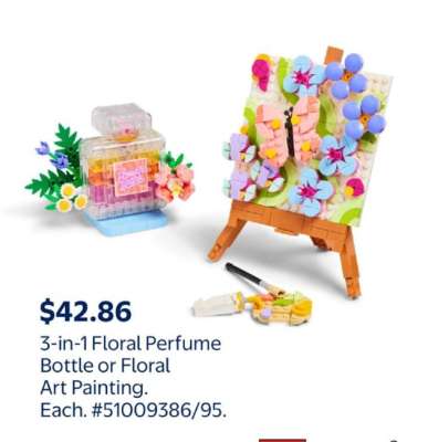 3-in-1 Floral Perfume Bottle or Floral Art Painting