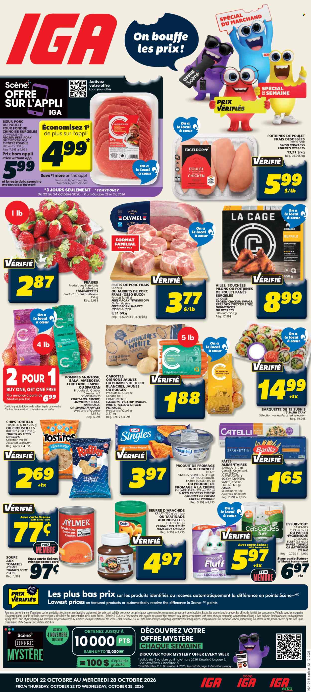 IGA flyer  - October 22, 2026 - October 28, 2026. Page 1