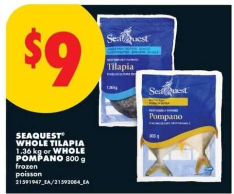 Seaquest Whole Tilapia or Whole Pompano