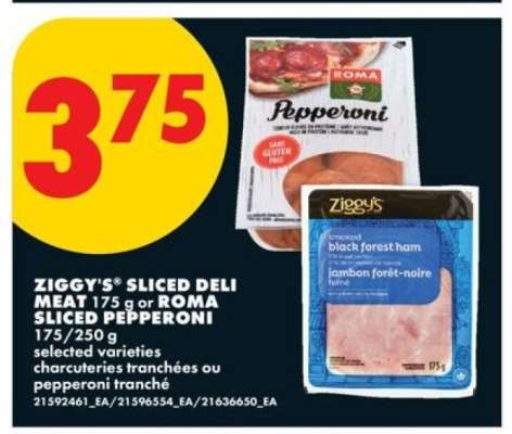 Ziggy's Sliced Deli Meat or Roma Sliced Pepperoni