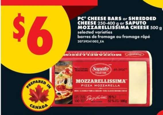 Saputo Mozzarellissima Cheese