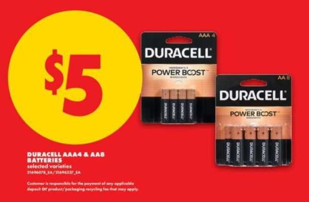 DURACELL AAA4 & AA8 BATTERIES