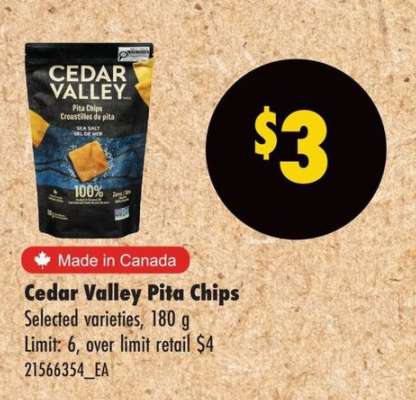 Cedar Valley pita chips