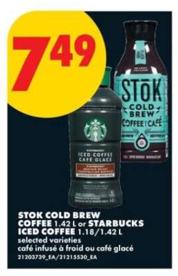 SToK Cold Brew Coffee or Starbucks Iced Coffee