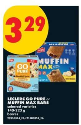 Leclerc Go Pure or Muffin Max Bars