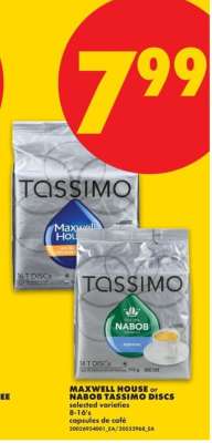 MAXWELL HOUSE or NABOB TASSIMO DISCS