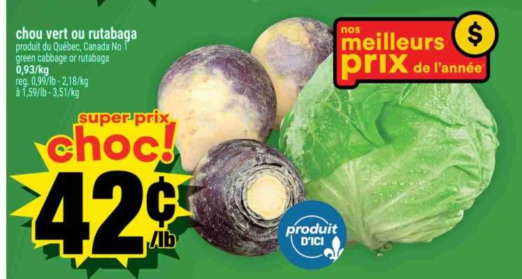 chou vert ou rutabaga
