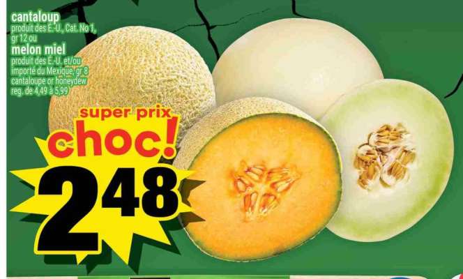 Cantaloup et melon miel