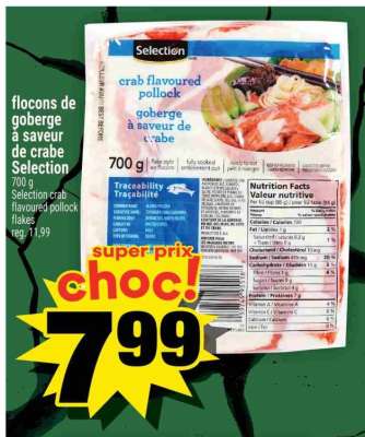 FLOCONS DE GOBERGE À SAVEUR DE CRABE SELECTION