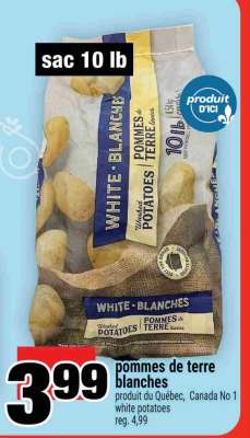 POMMES DE TERRE BLANCHES
