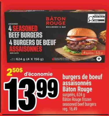 burgers de boeuf assaisonnés Bâton Rouge