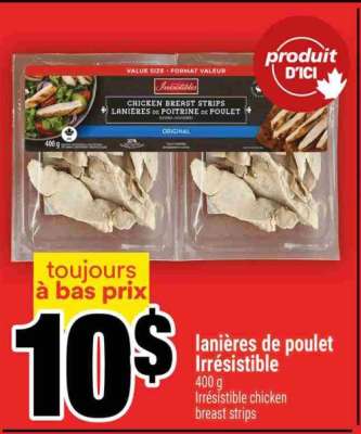 lanières de poulet Irrésistible