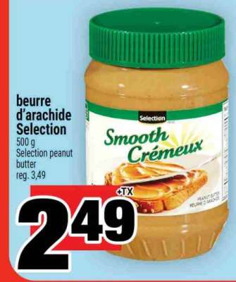BEURRE D'ARACHIDE SELECTION