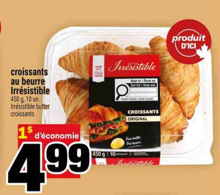 croissants au beurre Irrésistible