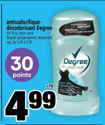 antisudorifique-désodorisant Degree