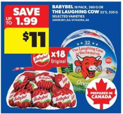Babybel 18 Pack or The Laughing Cow 32's