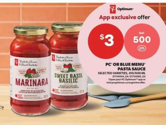 PC or Blue Menu Pasta Sauce
