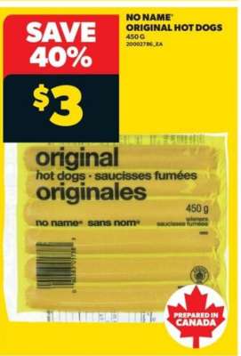 NO NAME ORIGINAL HOT DOGS