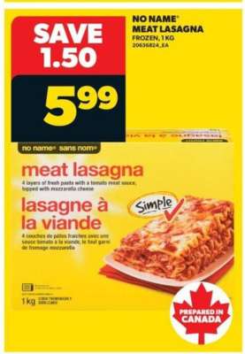 NO NAME MEAT LASAGNA