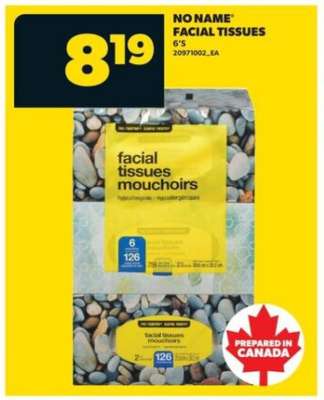 NO NAME FACIAL TISSUES