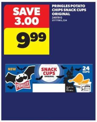 Pringles Potato Chips Snack Cups Original