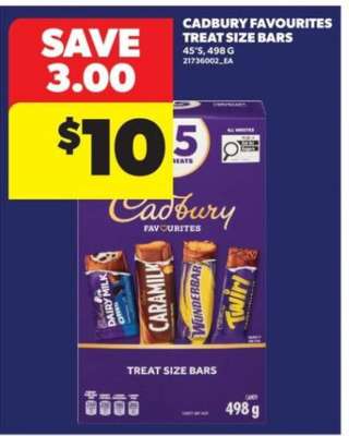 CADBURY Favourites Treat Size Bars
