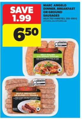 Marc Angelo Dinner, Breakfast, or Ground Sausages