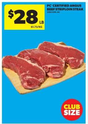 PC Certified Angus Beef Striploin Steak