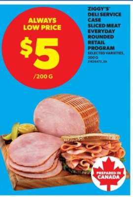 Ziggy's Deli Service Case, Sliced Meat