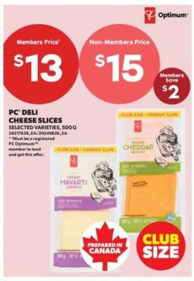 PC Deli Cheese Slices