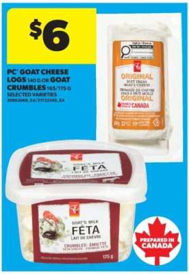 PC Goat Cheese Logs or Goat Crumbles