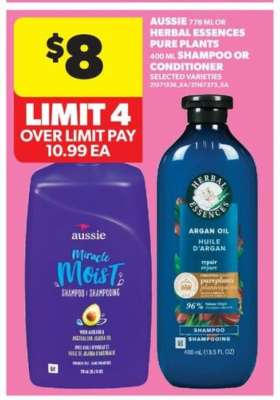 Aussie or Herbal Essences Shampoo or Conditioner