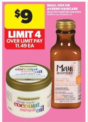 Maui, OGX or Aveeno Haircare