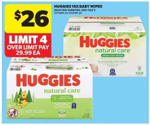 Huggies 16x Baby Wipes