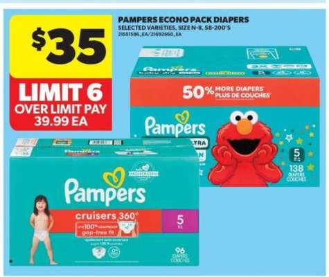 PAMPERS ECONO PACK DIAPERS