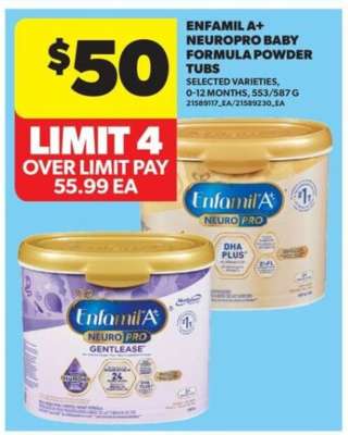Enfamil A+ NeuroPro Baby Formula Powder Tubs
