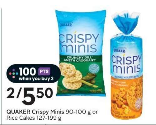 QUAKER CRISPY MINIS or RICE CAKES
