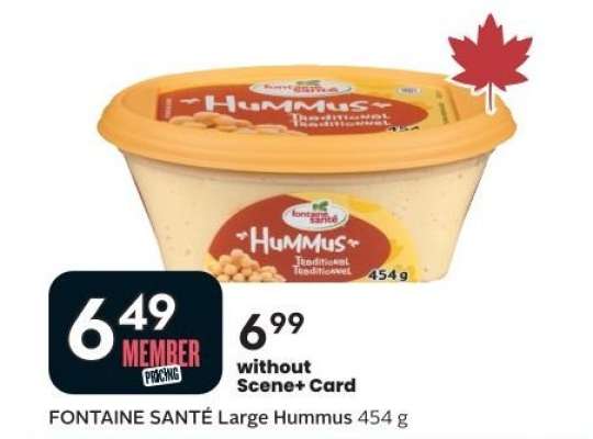 FONTAINE SANTÉ Large Hummus 454 g