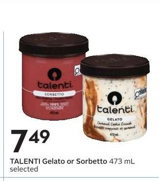 TALENTI Gelato or Sorbetto