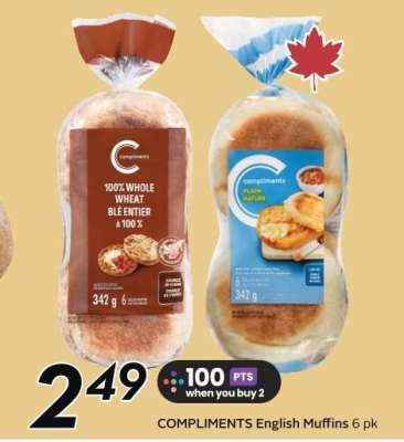 COMPLIMENTS English Muffins 6 pk